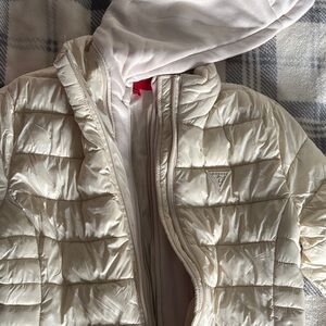 Guess Women's Off-White Puffer Jacket